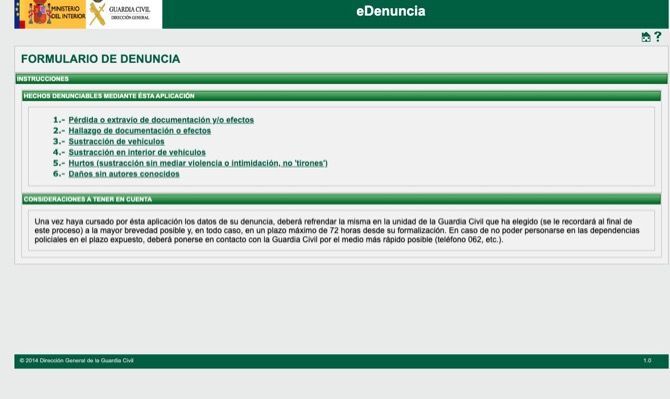 La Guardia Civil recomienda usar la denuncia telemática para reducir el contacto y evitar contagios