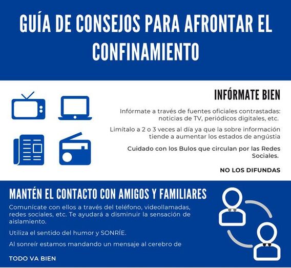 El equipo de psicólogos del Ayuntamiento de Xàbia elabora una guía para mantener una buena salud mental durante el confinamiento