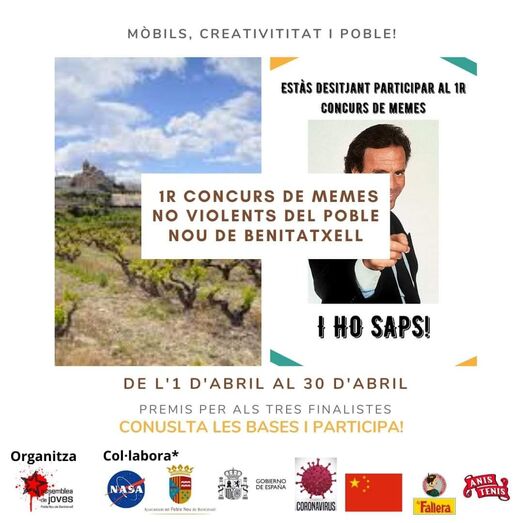 Benitatxell convoca un concurso de memes con el que sobrellevar con humor el confinamiento