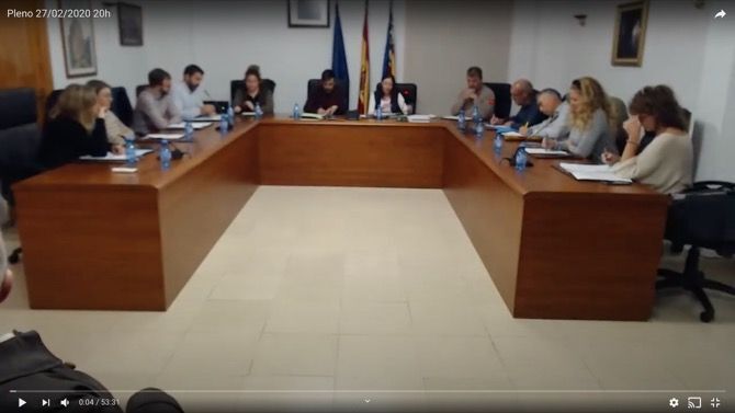 Sigue en directo en el canal de youtube de Benitatxell el primer pleno telemático del municipio