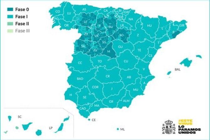 El resto de la Comunitat Valenciana pasará a fase 1 el próximo lunes