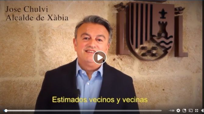 Vídeo: Mensaje de agradecimiento del alcalde a todos los vecinos