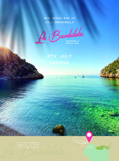 El 8 de julio abre en la Granadella, La Bandideta, el beach bar del equipo de Cala Bandida