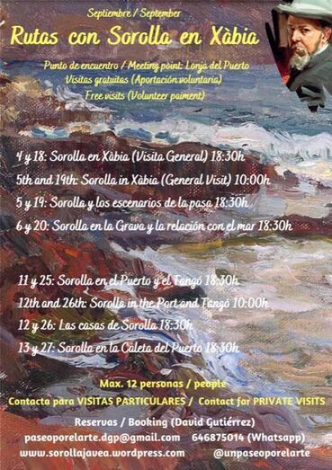 Siguen en septiembre las visitas guiadas de Sorolla en Xàbia, de la mano de David Gutiérrez