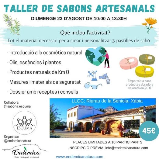 Endèmica Natura y Escuma Sabons enseñan a hacer jabones sólidos