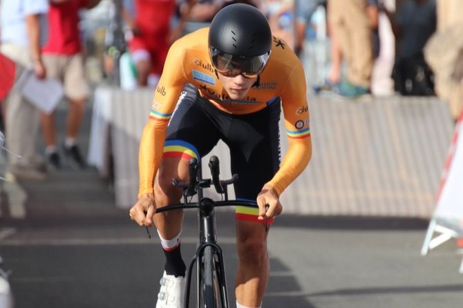 Juan Ayuso, campeón de España contrarreloj junior