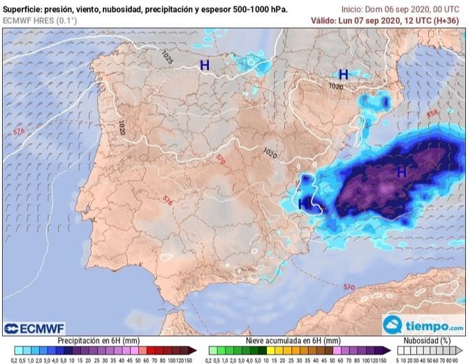 La Marina Alta recibirá los coletazos de la DANA
