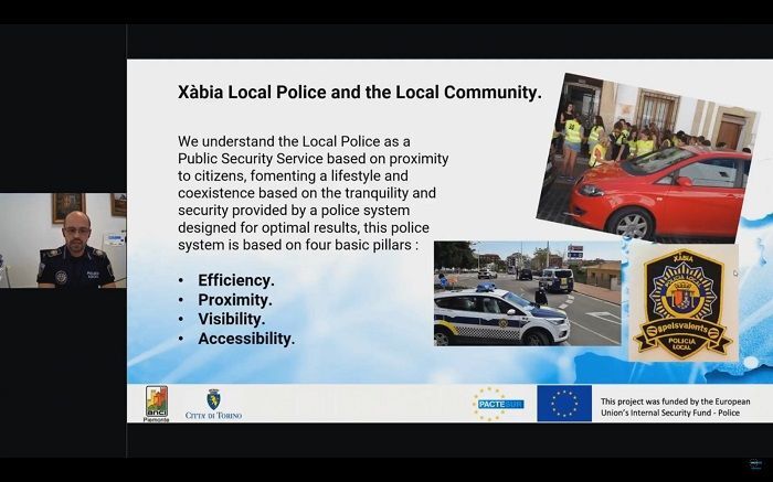 La Policía Local de Xàbia presenta sus proyectos de intervención en la Semana Europea de Seguridad