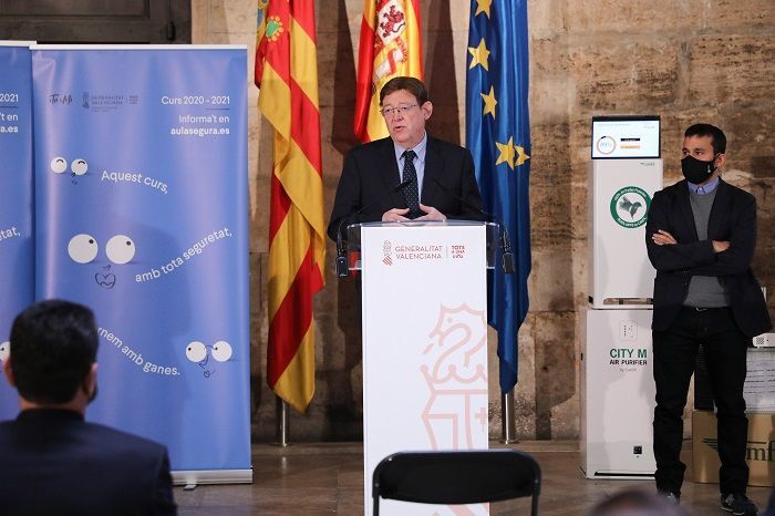 El Consell anuncia el suministro de 8.000 purificadores para las aulas de los centros educativos públicos