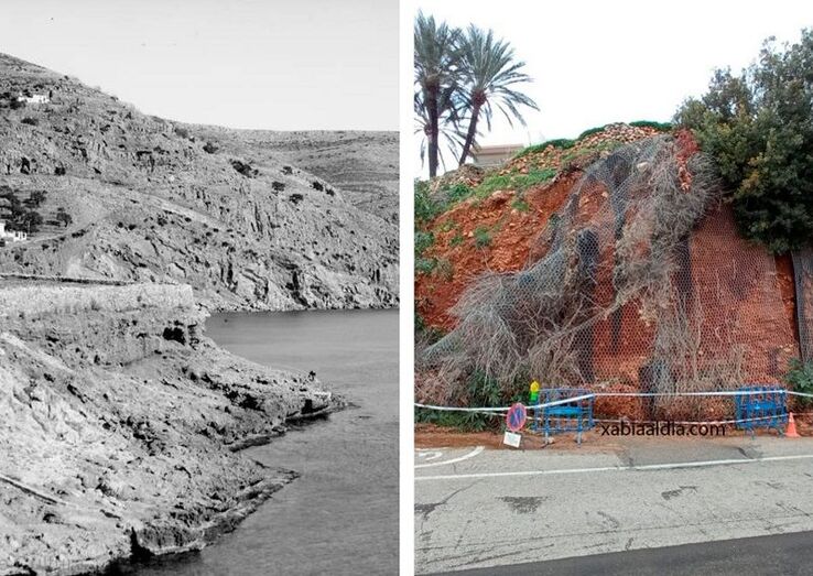 El talud del puerto de Xàbia antes de ser un talud