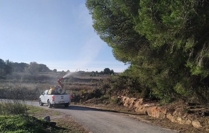 Benitatxell aplica un tratamiento ecológico a los pinos de diferentes áreas para luchar contra la procesionaria