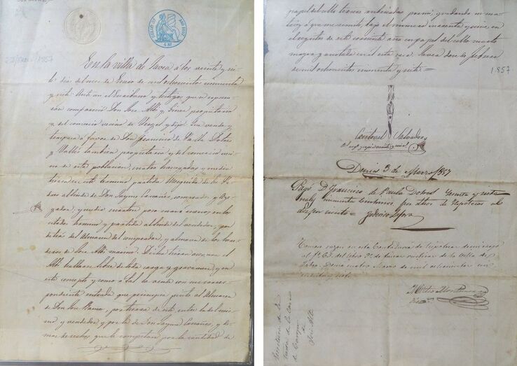 La Casa Bover Cruañes de Xàbia: El contrato del terreno para su construcción y almacenes de la pasa en 1857