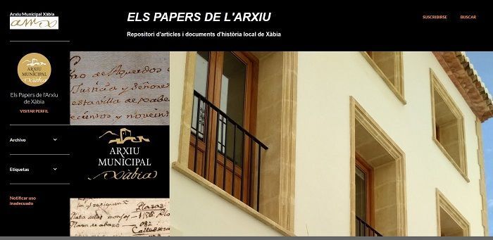 El Arxiu Municipal de Xàbia abre un blog para divulgar su actividad
