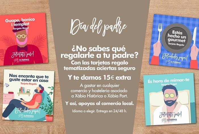 Haz feliz a tu padre con las tarjetas regalo de La Xabiera