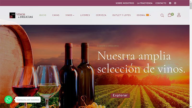 Vinos y delicias abre una tienda online