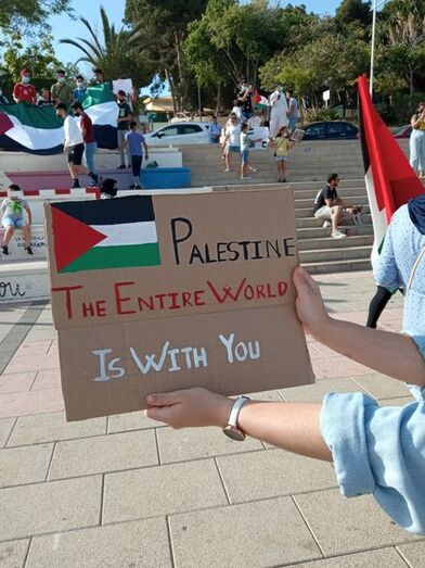 Concentración en Xàbia en solidaridad con Palestina