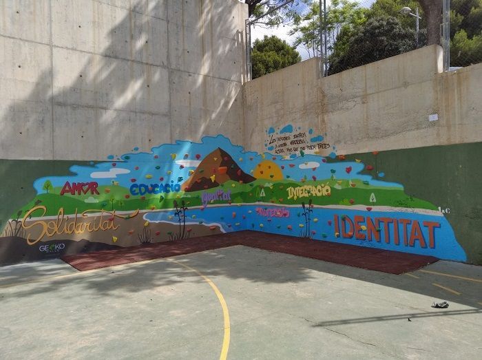 Rocódromo con valores en el IES Antoni Llidó de Xàbia