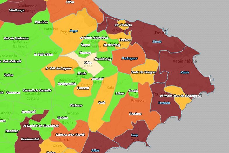 Desciende el número de contagios en Xàbia, pero la incidencia se mantiene en 