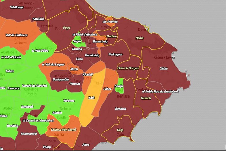La incidencia acumulada se dispara en Xàbia en pleno ecuador de la temporada estival