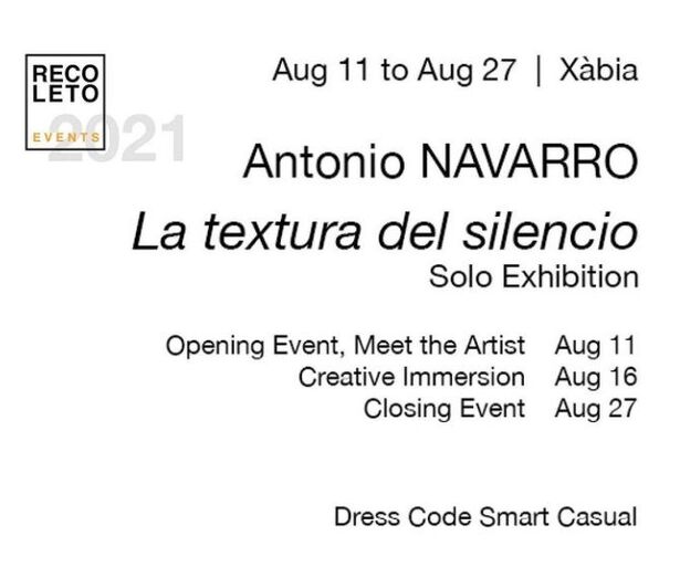 La textura del silencio de Antonio Navarro llega al espacio de arte Recoleto de Xàbia