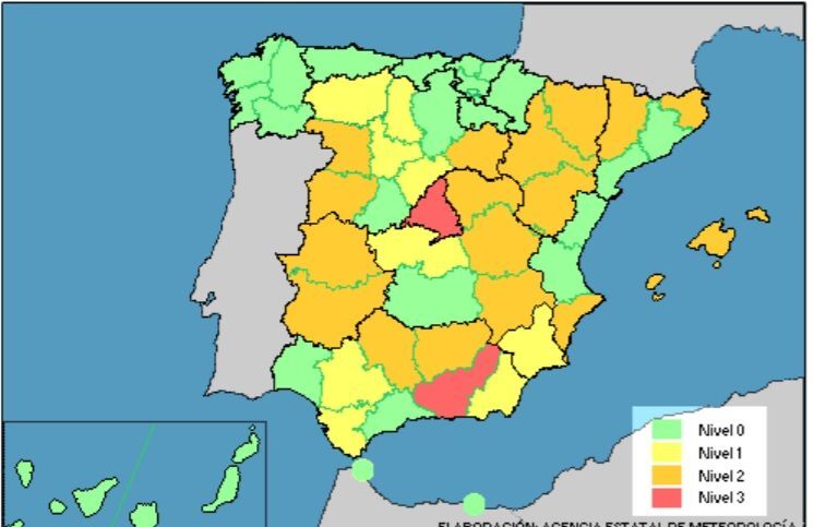 Emergencias pide extremar la precaución y la vigilancia en zonas forestales ante el riesgo de incendios por la ola de calor en los próximos días