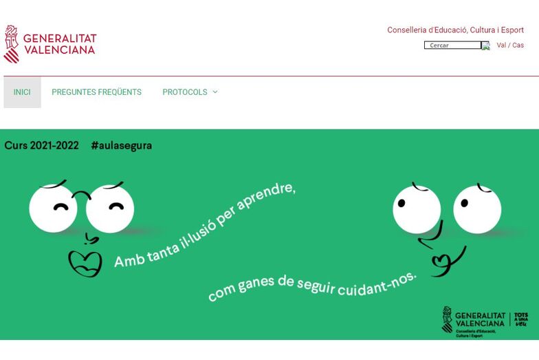 Educación habilita una web dirigida a la comunidad educativa con las pautas de seguridad de este curso