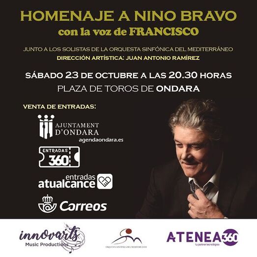 La plaza de toros de Ondara acoge un homenaje a Nino Bravo con Francisco