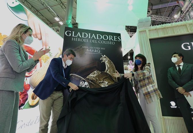 Fitur acoge la presentación de la próxima exposición del Marq 'Gladiadores. Héroes del coliseo'