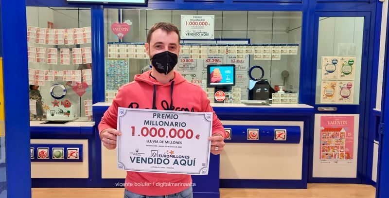 El EuroMillones deja 1 millón de euros en la Administración de Loterías nº2 de Ondara en el Centro Comercial Portal de la Marina