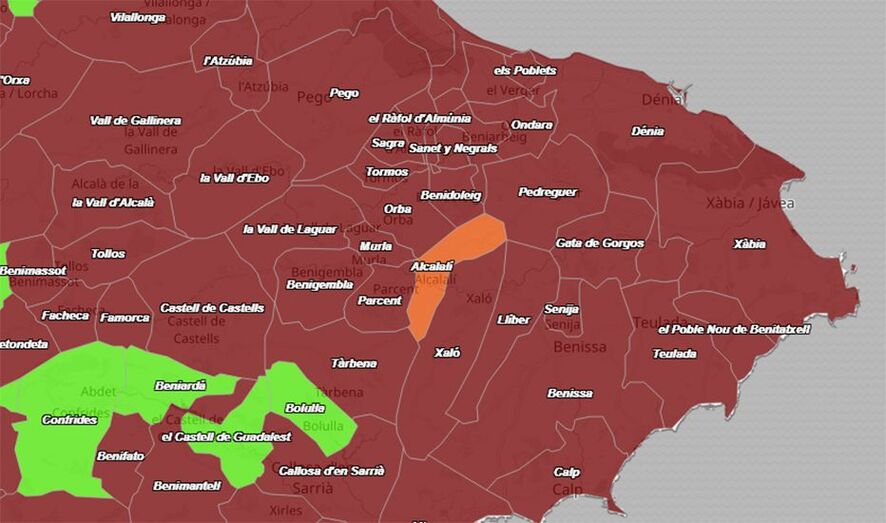 Desciende el número de contagios en Xàbia en los últimos cuatro días