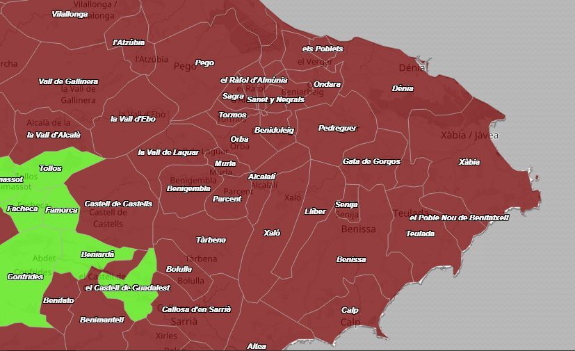 Descenso tímido de las cifras pandémicas en Xàbia en la última actualización de Sanitat