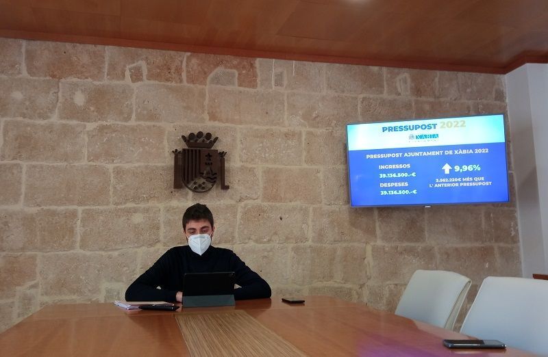 El gobierno de Xàbia presenta un presupuesto para 2022 que sube hasta 39,31 millones de euros
