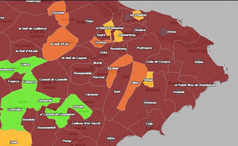 Notable mejora de la situación sanitaria en Xàbia y en La Marina