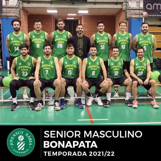 El equipo senior masculino del CB Joventut Xàbia líder de la liga desde hace 4 jornadas