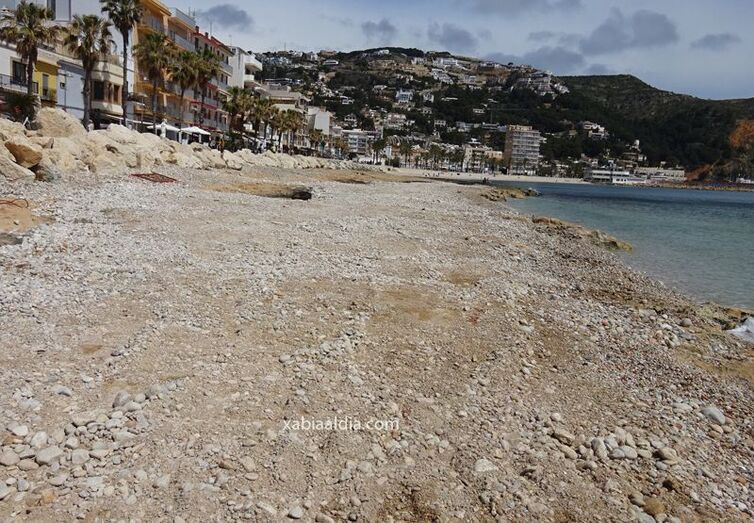 Una nueva playa frente al Paseo de Marina Española de Xàbia