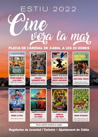 Cine Vora Mar Xàbia, horarios y películas