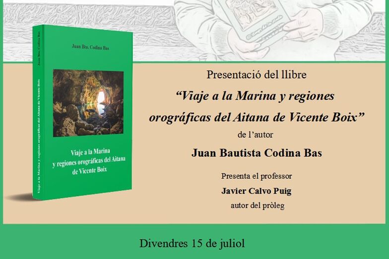El autor de Xàbia Juan Codina, sigue los pasos del escritor Vicente Boix por La Marina en su última novela