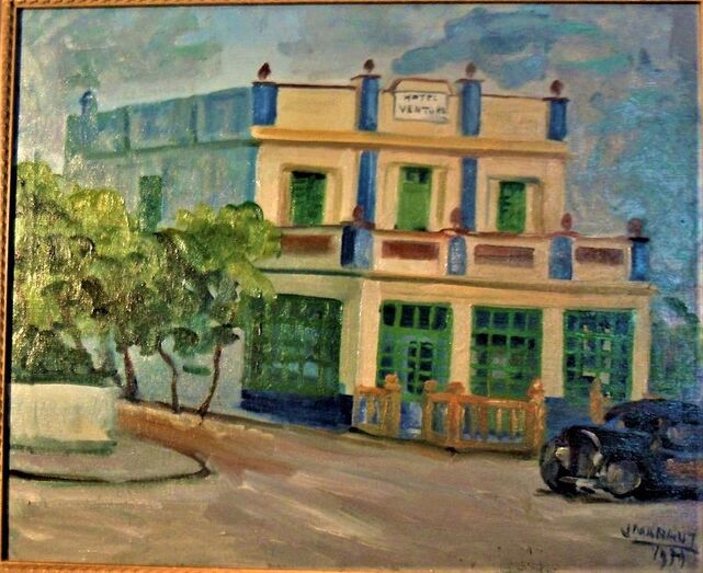 La estancia del pintor José Manaut Viglietti en el hotel Venturo de Xàbia y una pintura inédita