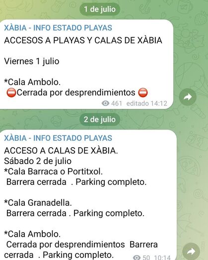 Compromís pide garantizar un mínimo de plazas para los residentes en las calas de Xàbia