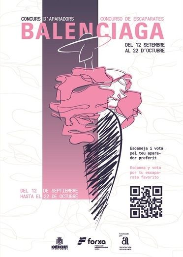 El comercio de Xàbia organiza un concurso para decorar los escaparates con motivos relacionados con el modisto Cristóbal Balenciaga