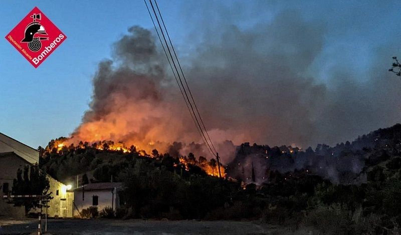 Las hectáreas quemadas en Les Valls de la Marina ya superan las 10.000