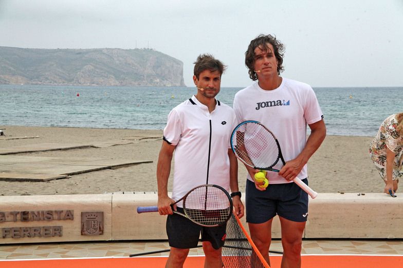 Feliciano López y David Ferrer presentan en Xàbia el torneo Mutua Madrid Open Sub-16
