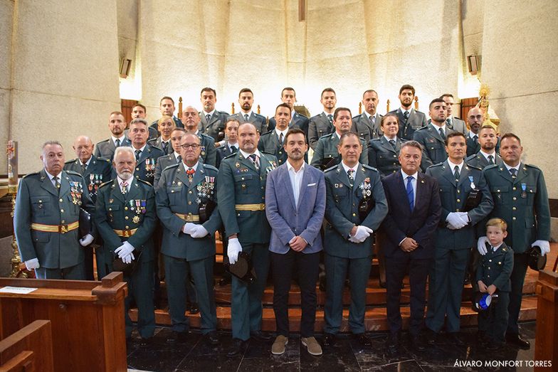 La lluvia no impide a la Guardia Civil de Xàbia celebrar la festividad de su patrona