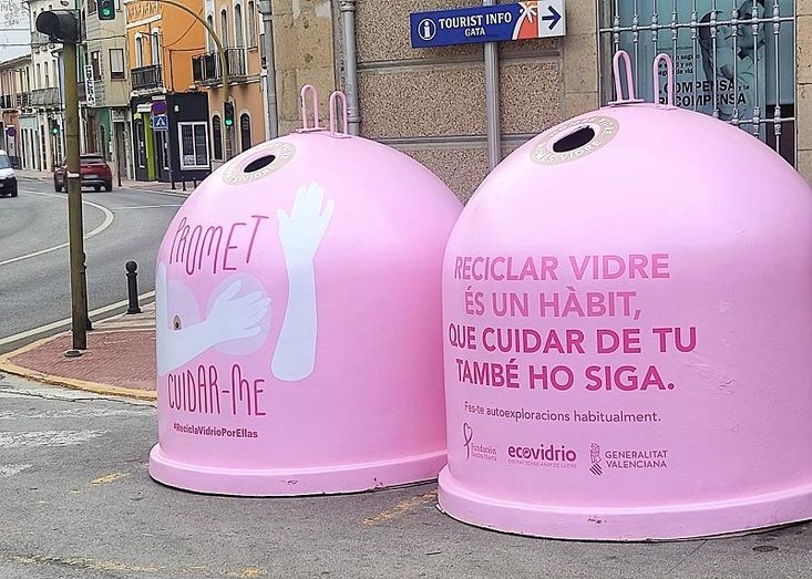 Los contenedores rosas de Ecovidrio llegan a Gata de Gorgos