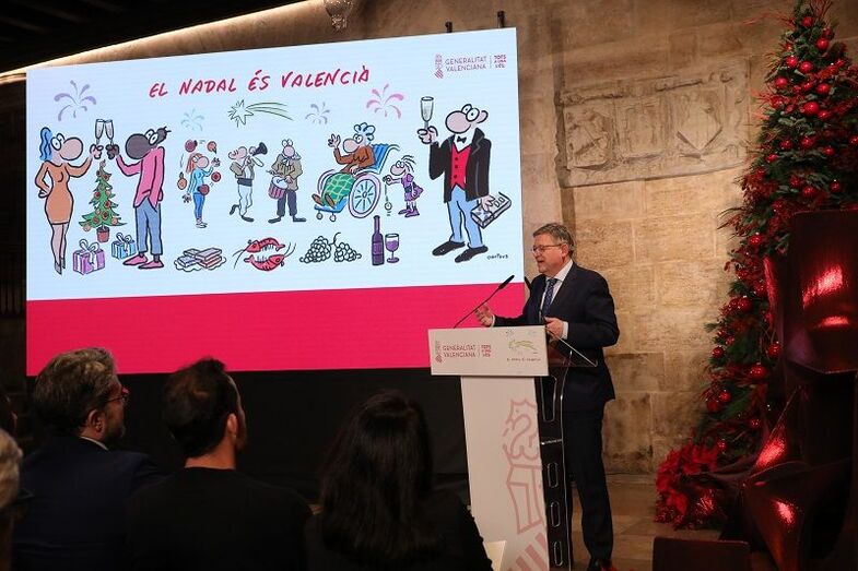 Ximo Puig anima a consumir productos valencianos durante la Navidad y presenta un calendario de actividades con conciertos y espectáculos tradicionales
